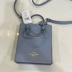 Coach crossbody Mini Tote. Grey Mist.